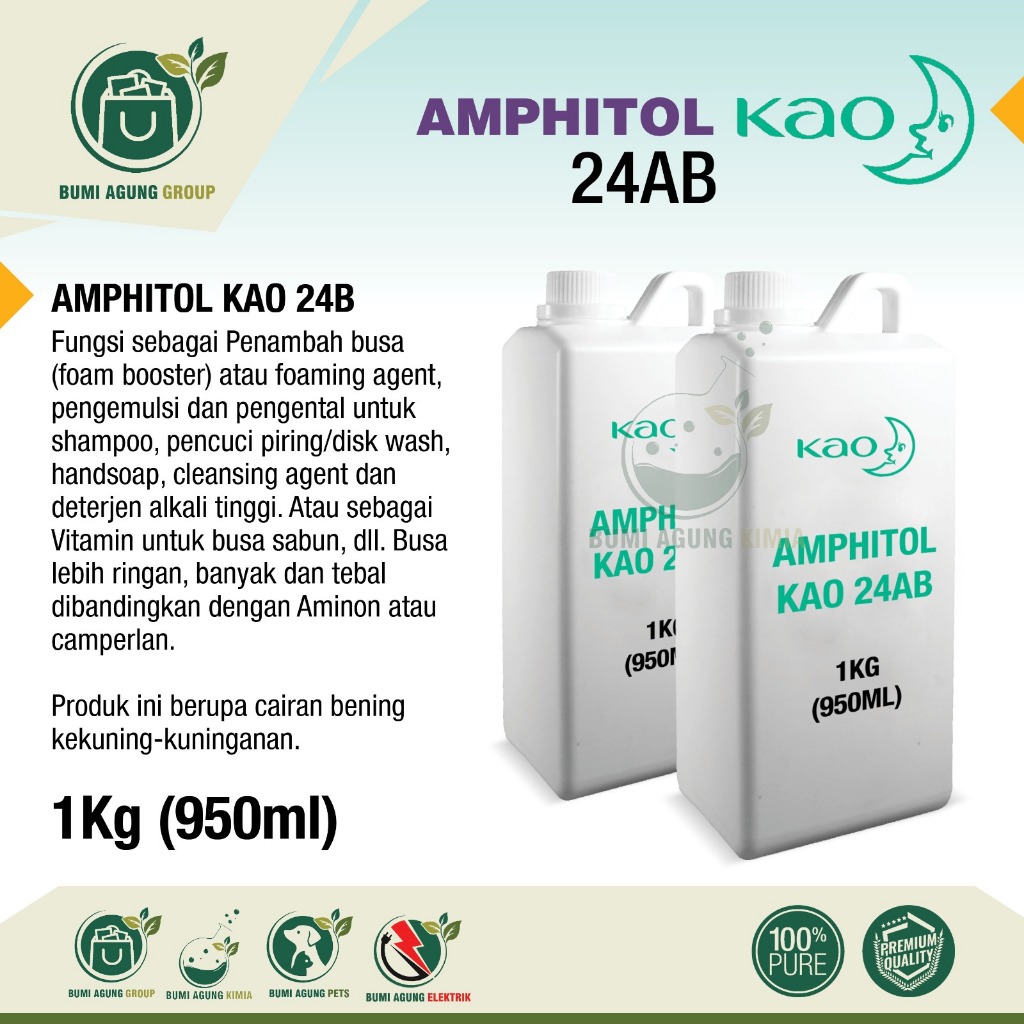 Amphitol 24AB 55AB KAO / Ampitol / CAPB / Betaine / Foam Booster 1 LITER