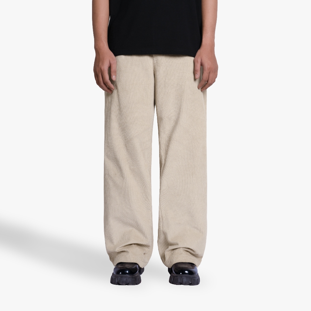 Exhale Apparel Longpant Celana Panjang Corduroy Blank Cream