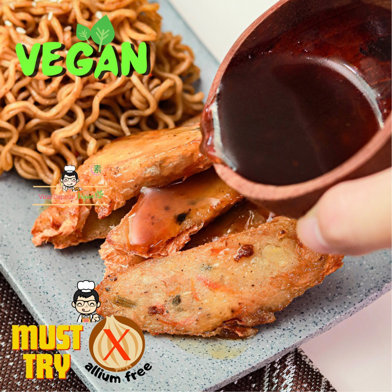 

Vinsdapourvegan - Cekeng / Hekeng / Go Hiong Vegan Homemade Frozen Food Bahan Beku Allium Free Vegetarian Plant-Based Friendly 300gr