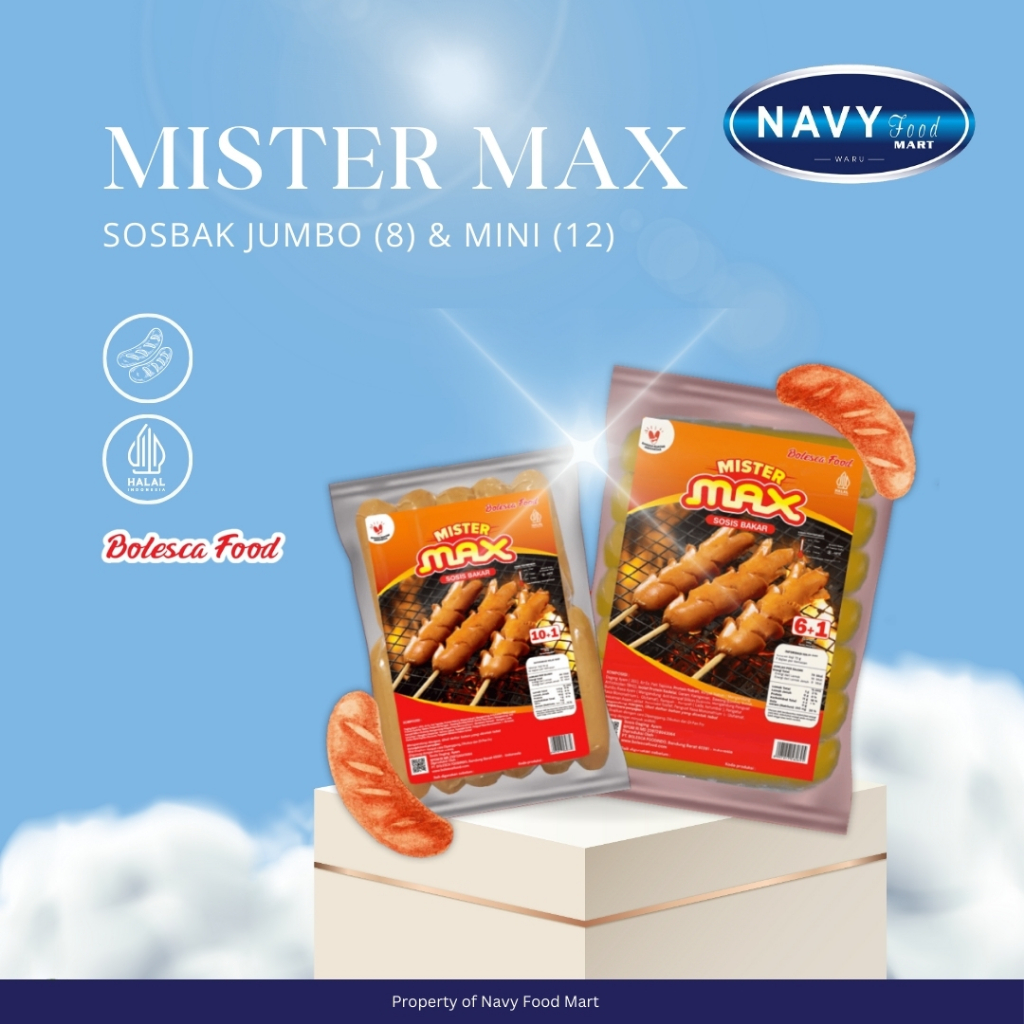 

Mister Max Sosis Bakar Mini & Jumbo