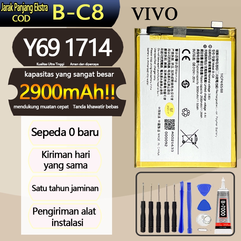 Telepon Vivo Y69 1714 baterai penuh muatan 100% puas