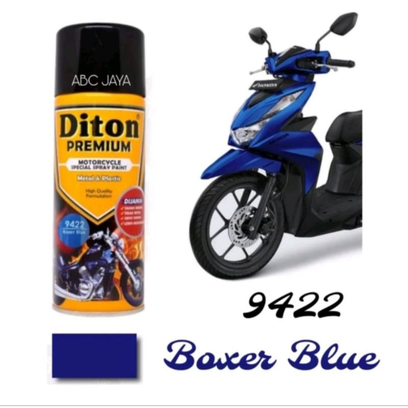 Cat Semprot Diton Premium 9422 Boxer Blue 400ml Biru Blue Movistar Biru Yamaha Biru Honda Mengkilap 