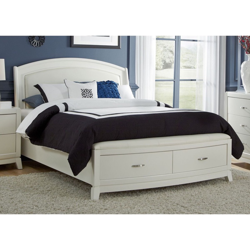 Tempat Tidur Minimalis Duco Putih Laci Divan Laci Minimalis