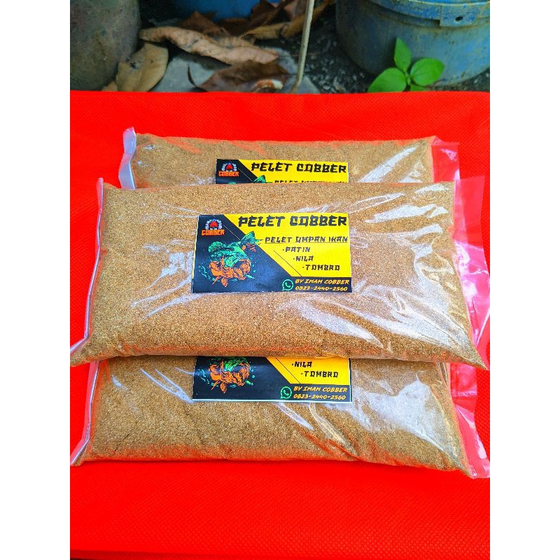 Pelet Cobber Umpan ikan Patin/Nila/Tombro