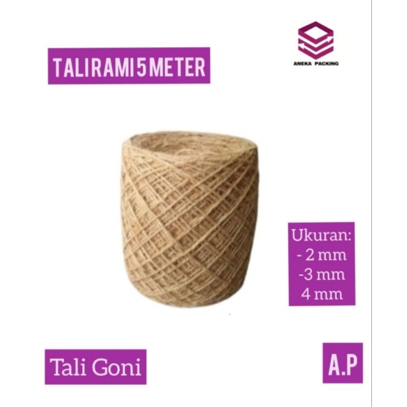 

Tali Rami 2mm, 3mm, 4mm (5 Meter)/Tali Goni/Pita/Hampers