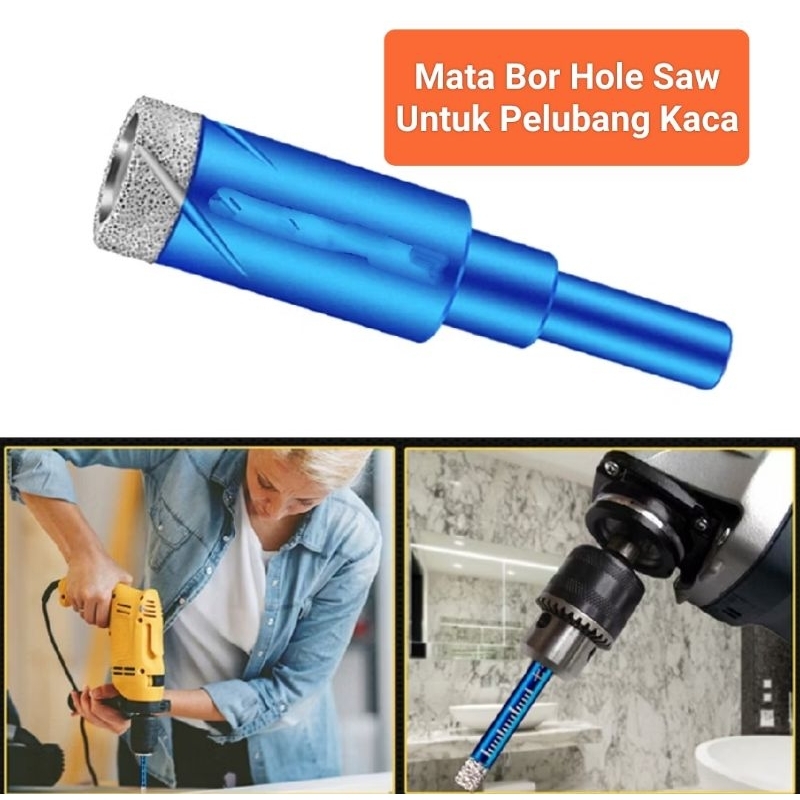 Mata Bor Kaca - Mata Bor Hole Saw Kaca - Mata Bor Diamond Hole Saw Kaca - Mata Bor Pelubang Kaca - P