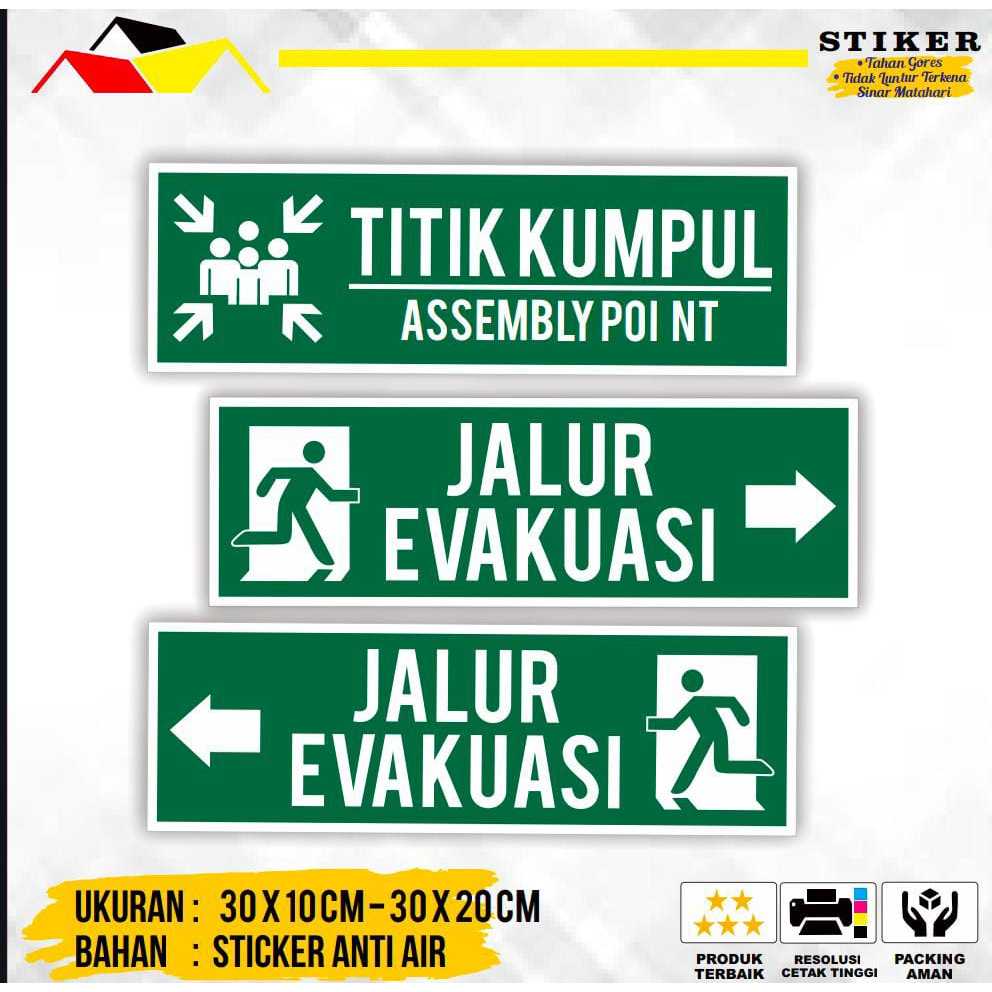 

Stiker Sign Jalur Evakuasi / Stiker Sign Jalur Evakuasi Akrilik