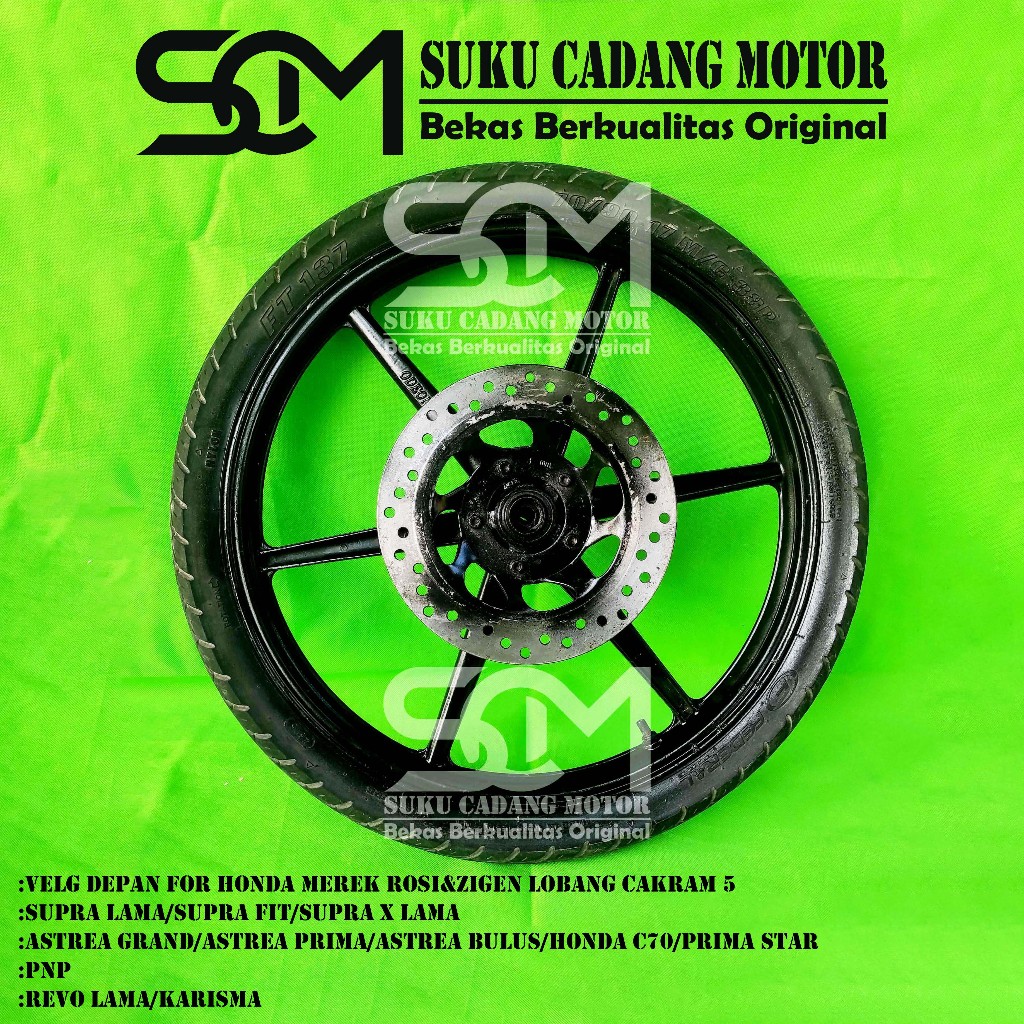 Velg Depan Palang 6 For Honda Supra Lama Supra X Supra Fit Astrea C70 Prima PNP Karisma Revo lama Ba