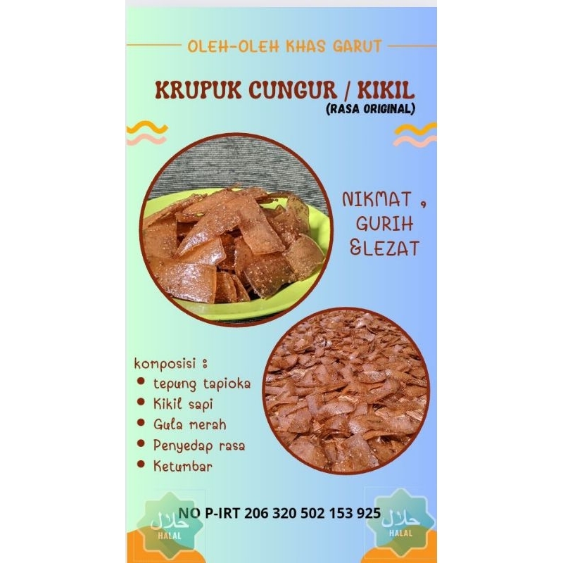 

KRUPUK CUNGUR/KIKIL matang berat 200gram