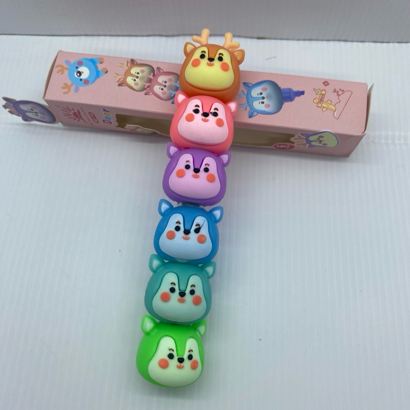 

Stabilo Karakter Lucu / Stabilo 1 set isi 6 pas / Highlighter / Stabilo Anak sekolah / Stationary / Stabilo Murah / alat tulis warna 6warna