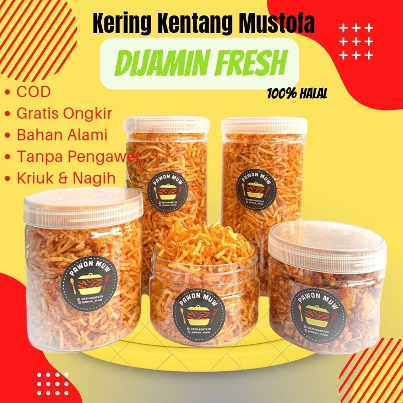 

Terlaris Keripik Kering Kentang Mustofa Kemasan Toples