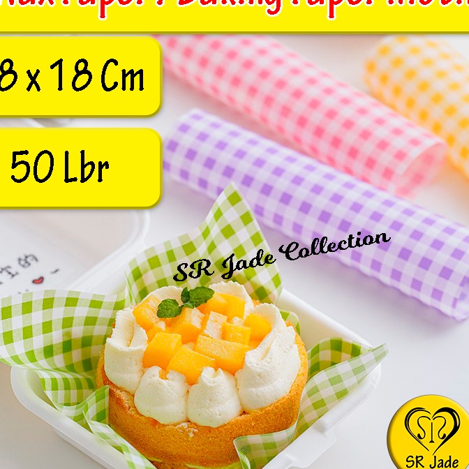 Kilat 5 Lbr Kertas Alas Bento Cake Roti Nasi Kue Kertas Gorengan Baking Paper Motif Wax Paper
