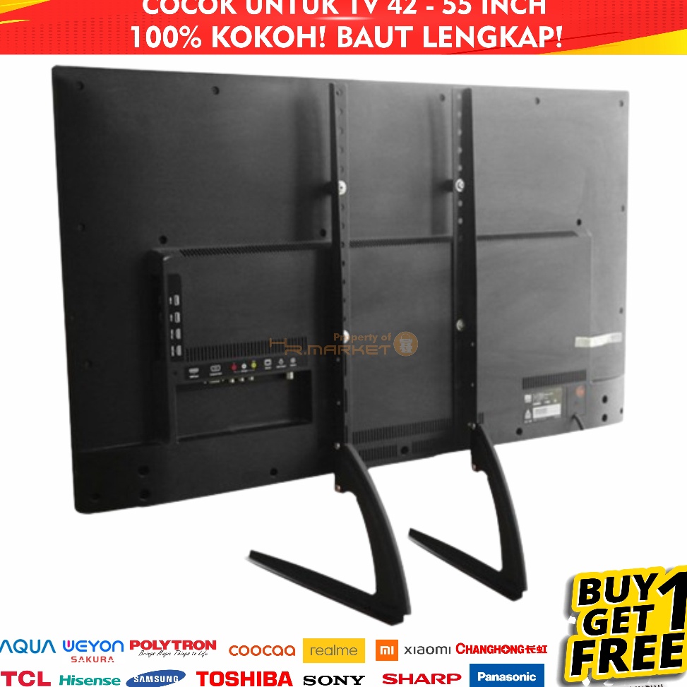 Bagus Banget Bracket TV LED LCD 55 43 5 32 4 42 49 24 21 29 17 14 Inch Dijamin Cocok 14  55 In Stand