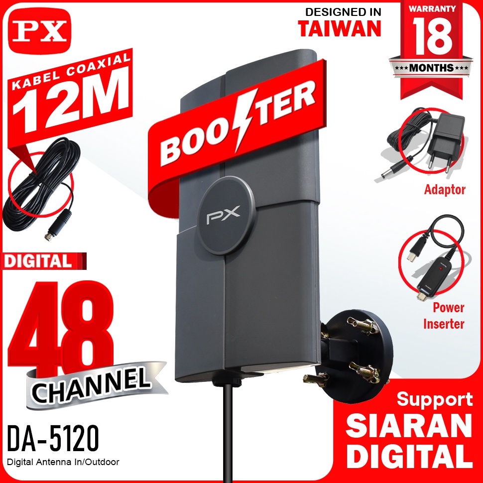 Penjualan Terbanyak Antena TV PX DA512  Antena TV PX DA52 Indoor  Outdoor  Antena Digital Analog  Ka