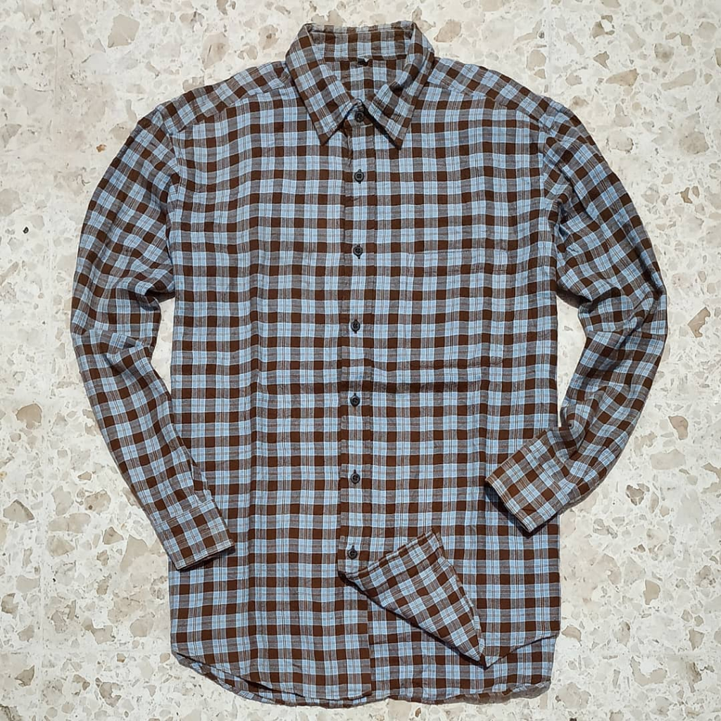 Kemeja Flanel Lengan Panjang UNIQLO Second Original Ukuran L - FLPUNI012L