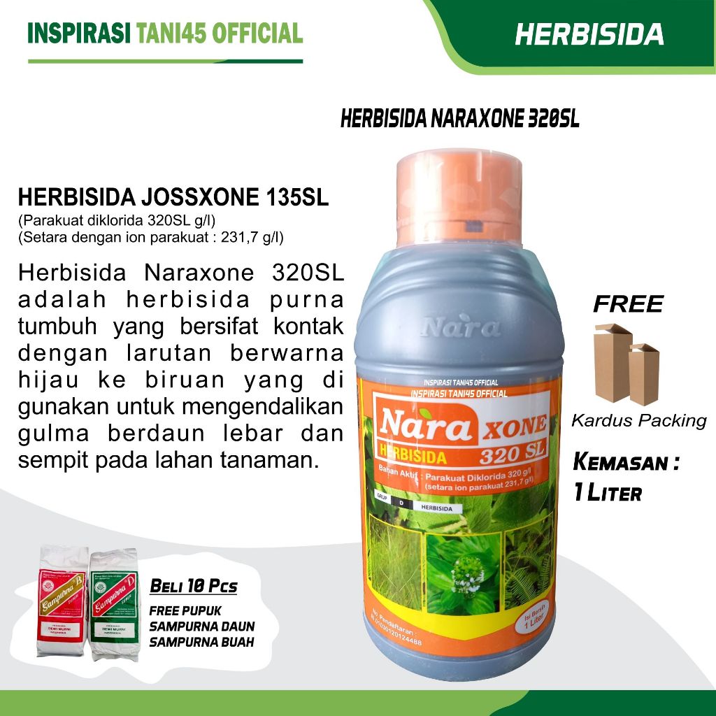 Herbisida Naraxone 320 SL 1 Liter Obat Rumput Ampuh / Naraxone Herbisida