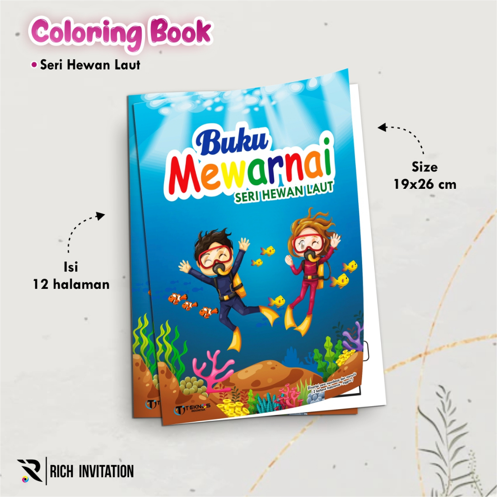 

BUKU EDUKASI MEWARNAI - BUKU MEWARNAI SERI HEWAN LAUT - BUKU ANAK PAUD TK