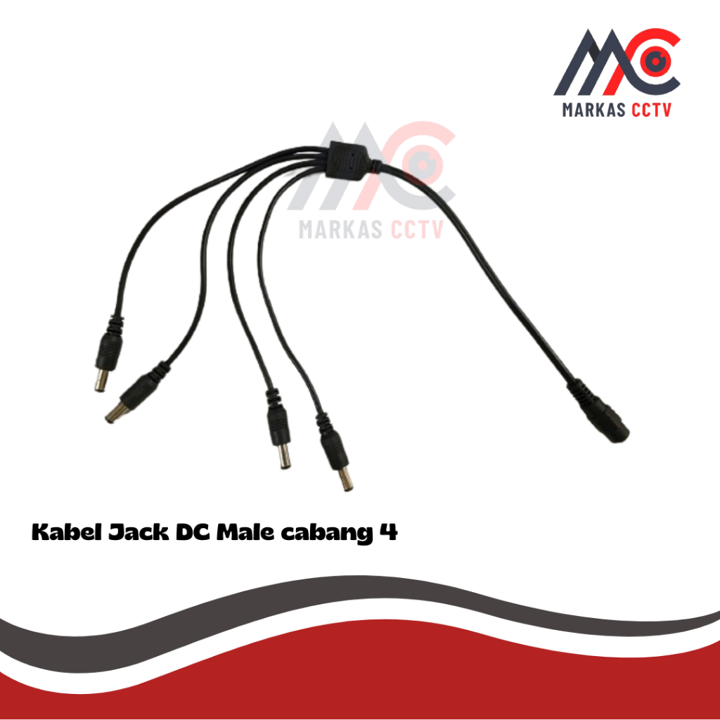 Kabel Jack dc male cabang 4