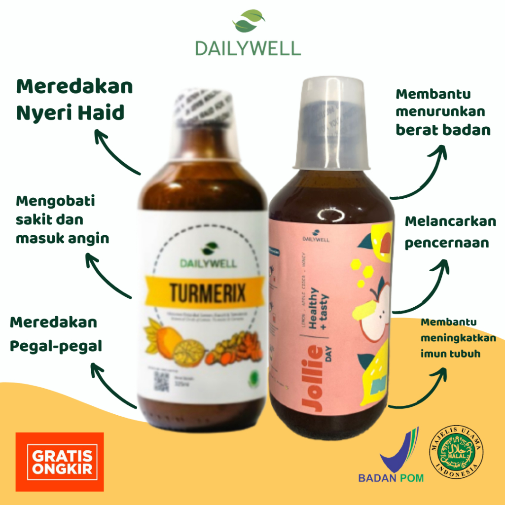 

DAILYWELL BUNDLING TURMERIX & JOLLIE DAY [MINUMAN HERBAL ALAMI UNTUK KESEHATAN TUBUH]