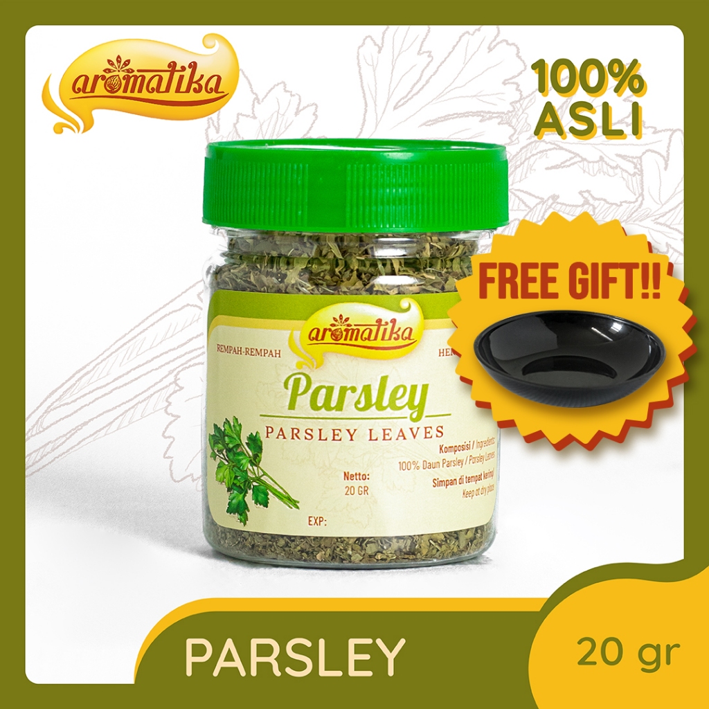 

[Gratis Tempat Sambal] Parsley Aromatika (100% asli): Bubuk Parsley Wangi dan Menyegarkan untuk Masakan Eropa