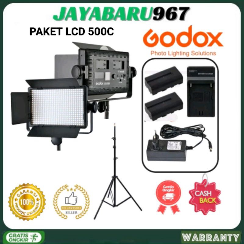 LAMPU LED GODOX 500C,500 C PAKET VIDEO LIGHTING STUDIO FOTO