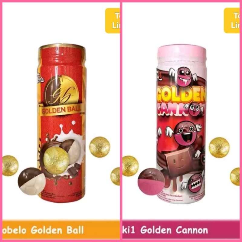 Softcookies_ Coklat Tobelo Golden Balls / Golden Canon Cokelat Toples