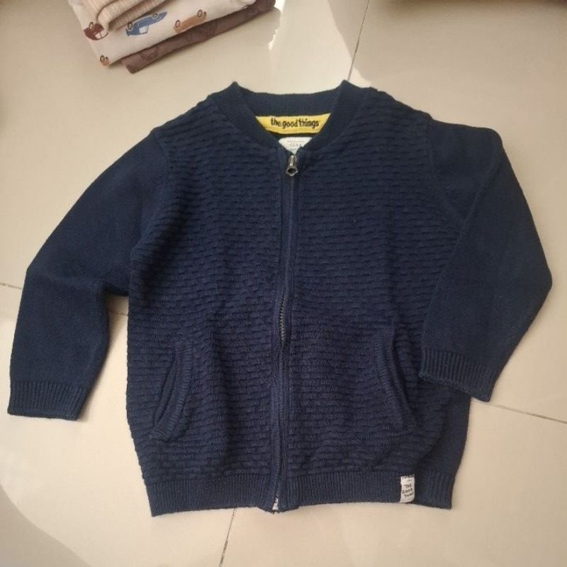 Preloved Baju anak zara cardigan rajut 18-24m like new