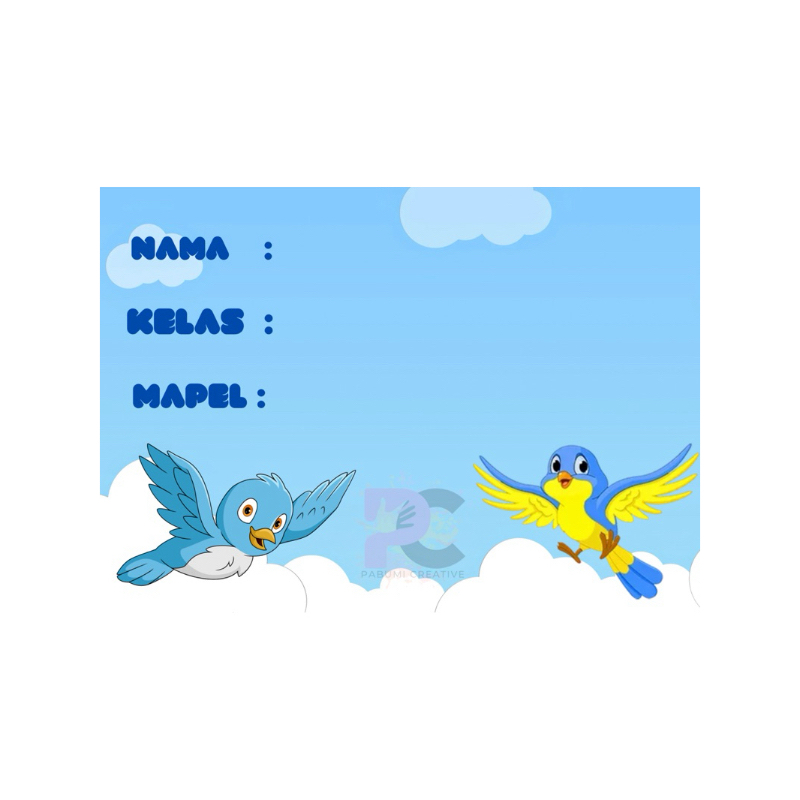 

12 Stiker Mapel - Label Buku Pelajaran Sekolah - Stiker mata pelajaran