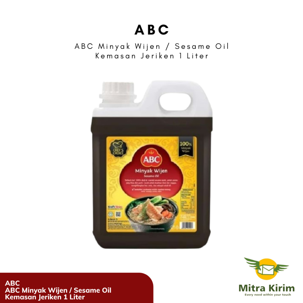 

ABC Minyak Wijen / Sesame Oil Kemasan Jeriken 1 Liter