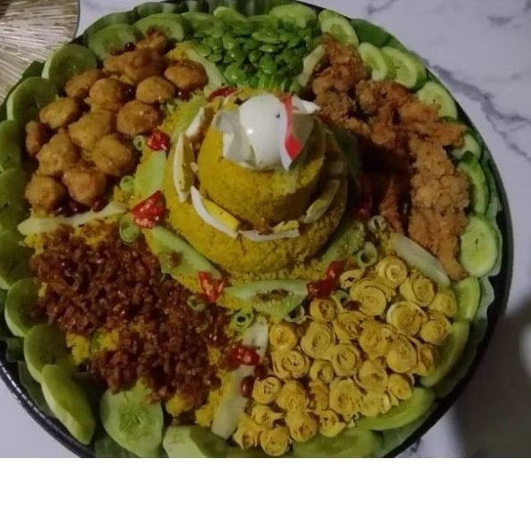 

Nasi tumpeng kuning Ulang tahun dengan bahan berkualitas porsi 5 orang sampai 30 orang
