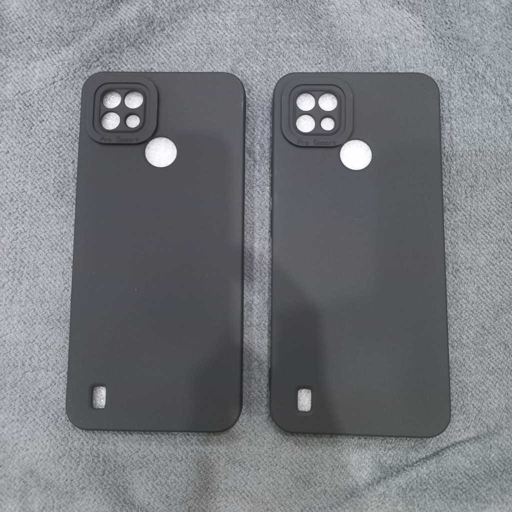 Softcase Black Matte Realme C21 dan Realme C21Y Case Hitam Polos Best Seller