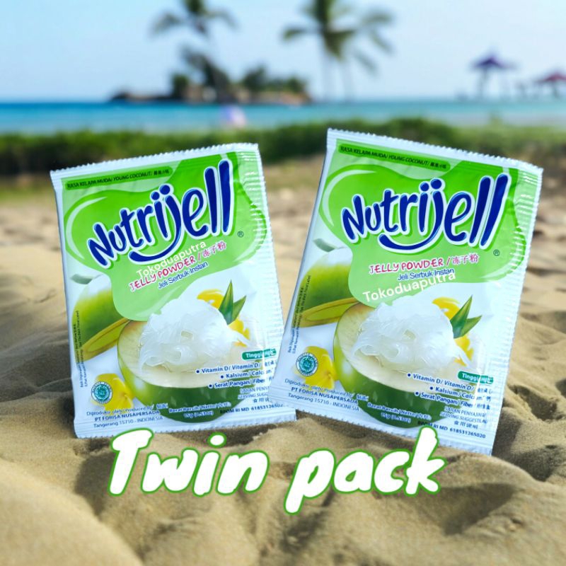 

Nutrijell Kelapa Muda 15 Gr X 2 pcs [ Twin pack ] / Nutijell jelly powder kelapa muda / Nutijell kelapa muda 15 gr