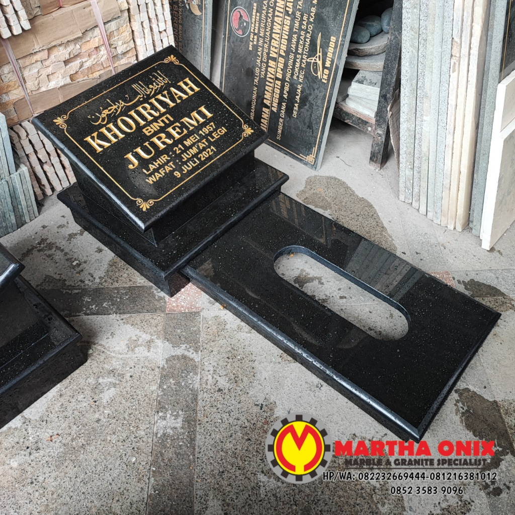 Set Batu Nisan Marmer Custom, Maesan + Tabur Bunga Makam, Batu Nisan Marmer Minimalis