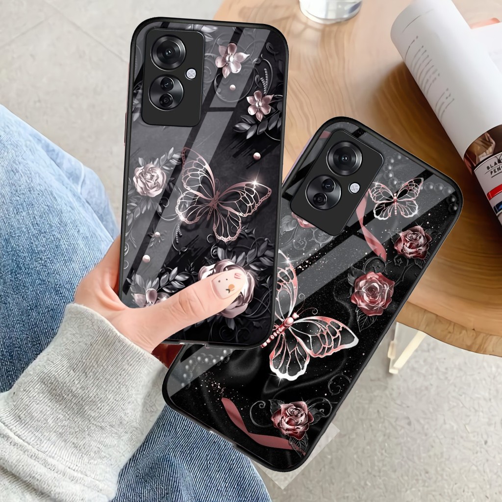 Softcase Kaca Oppo Reno 11F 5G  - Casing Hp Oppo Reno 11F 5G - Softcase Kaca Glossy Oppo Reno 11F 5G