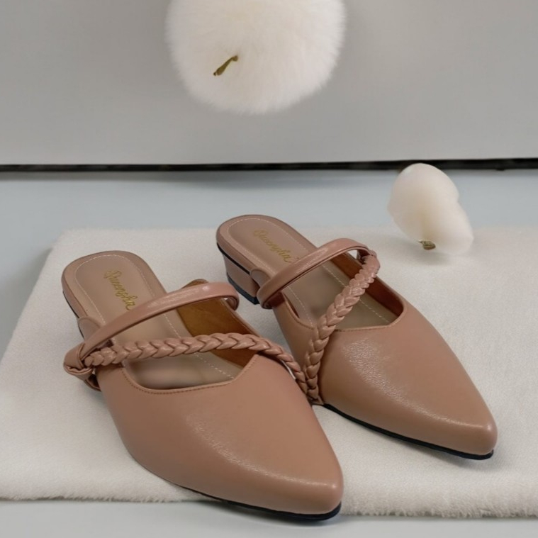 QUEENSHA Sandal Wanita Heels slop