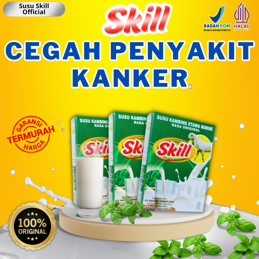 

Susu Etawa Skill - Susu Kambing Etawa Original Baik untuk Cegah Kanker 1 Box Kemasan Refill