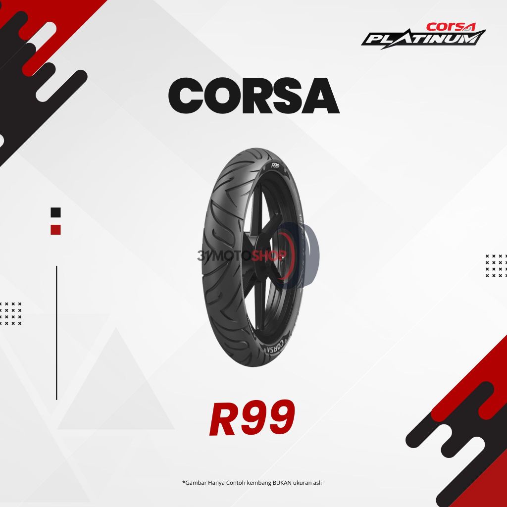 CUCI GUDANG Corsa Ban Motor Tubeless R99 90 100 110 120 130/ 80 80 70 70 70 Ring 17 Motorsport FREE 