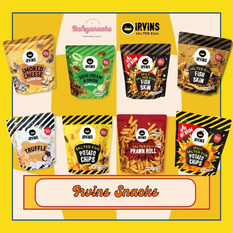 

[IRVINS] SALMON SKIN SMOKED CHEESE, FISH SKIN SALTED EGG, POTATO CHIPS SALTED EGG