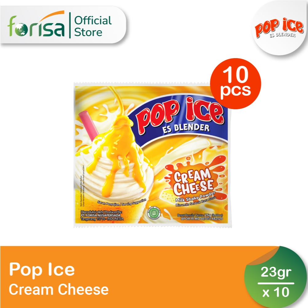 

Pop Ice Milk Shake Powder Cream Cheese 23 gr 10 Pcs