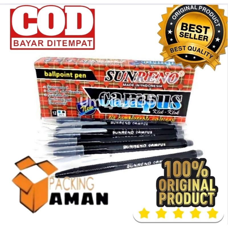 

(BISA COD) PROMO PULPEN SUNRENO CAMPUS ISI 12 PCS