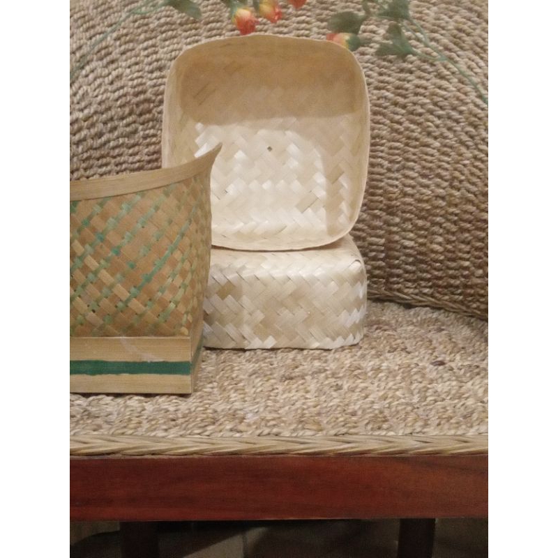 Besek Bambu 20x20 Besek Natural | Besek Nasi 20x20