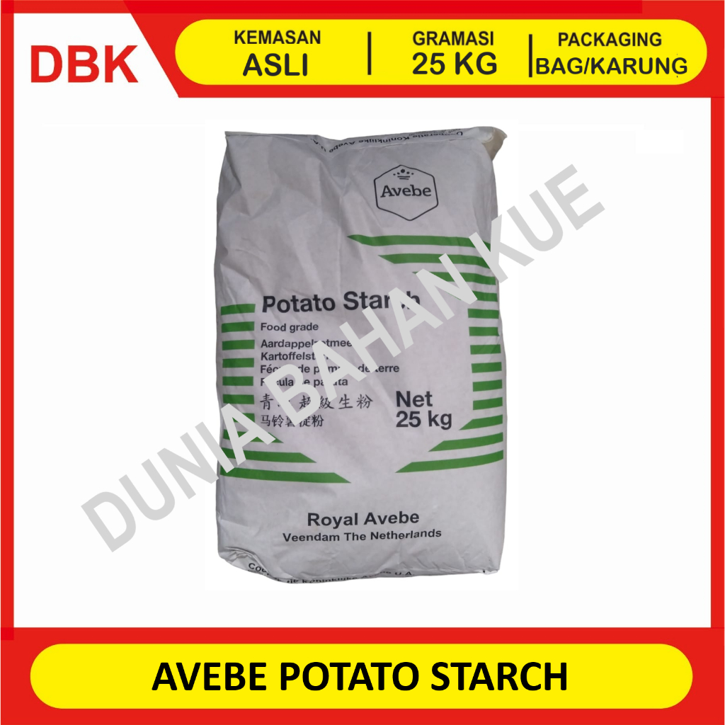 

(KHUSUS GOSEND/INSTANT) AVEBE POTATO STARCH ex. HOLLAND - 1 BAG 25 KG / TEPUNG KENTANG FOOD GRADE