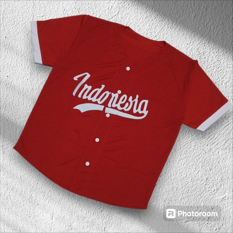 merah putih Jersey Indonesia baju merah putih terbaru Jersey Baseball Indonesia kaos merah putih