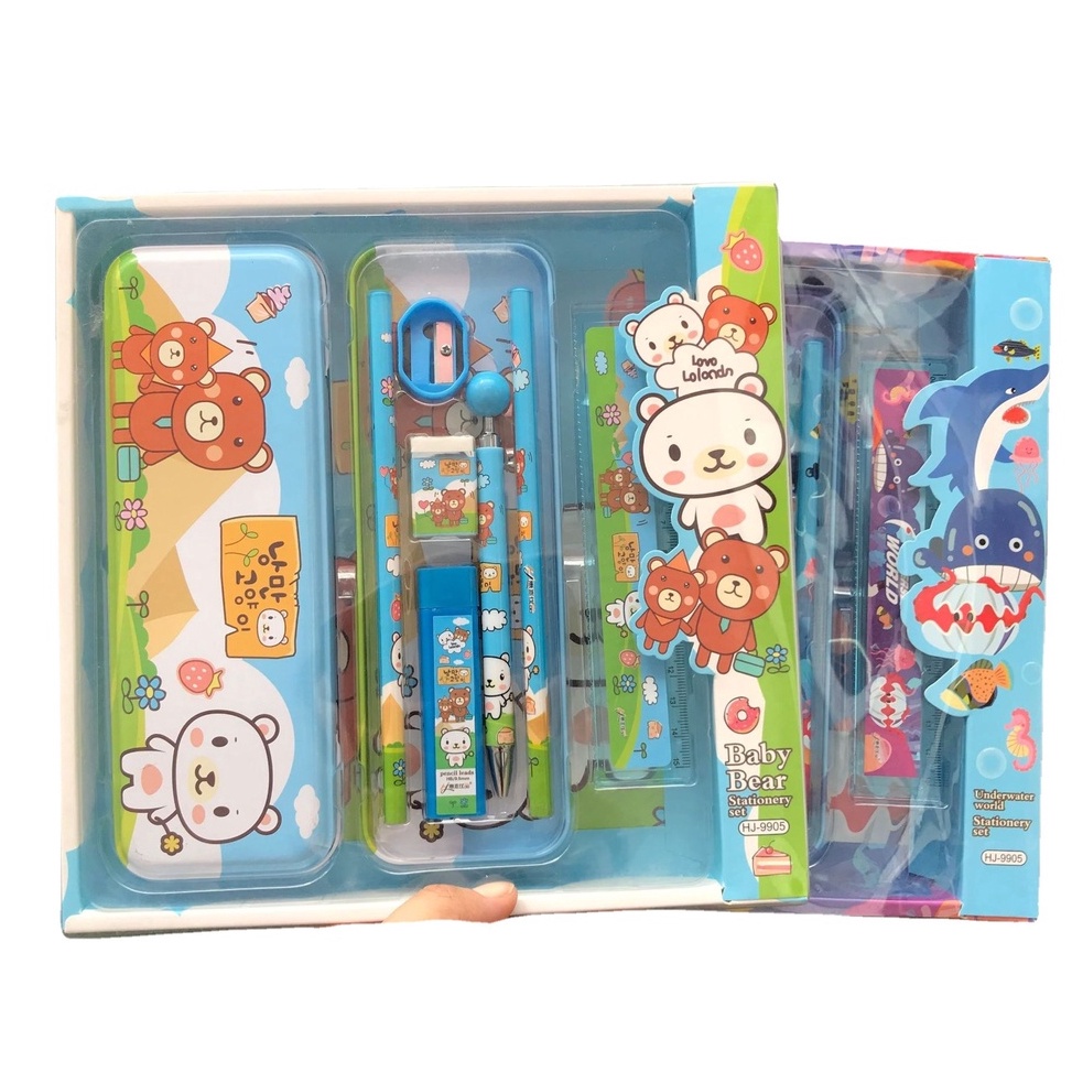 

KODE U4T FygaleryMedan 21 STATIONARY SET Kotak Pensil Anak Set 7 In 1 Stationery Alat Tulis Kotak Pensil Karakter