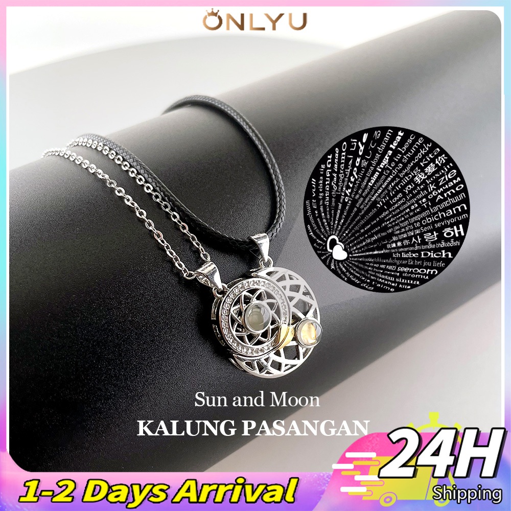 Kalung Couple Magnet Kalung Pasangan Kalung Couple-Sun and Moon kalung pasangan Chinese style kalung