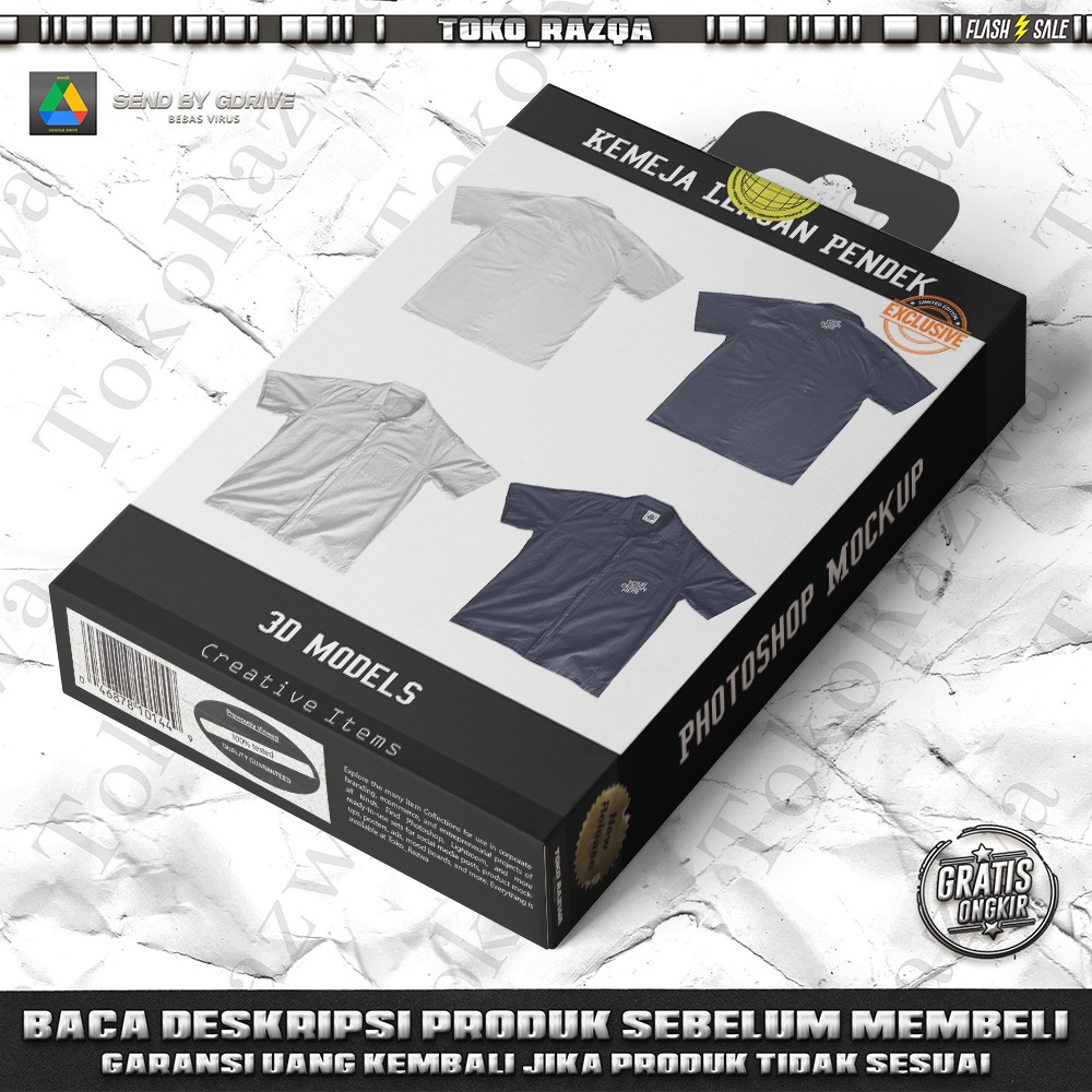 200624 - Kemeja Lengan Pendek - Short Sleeve - Photoshop Mockup