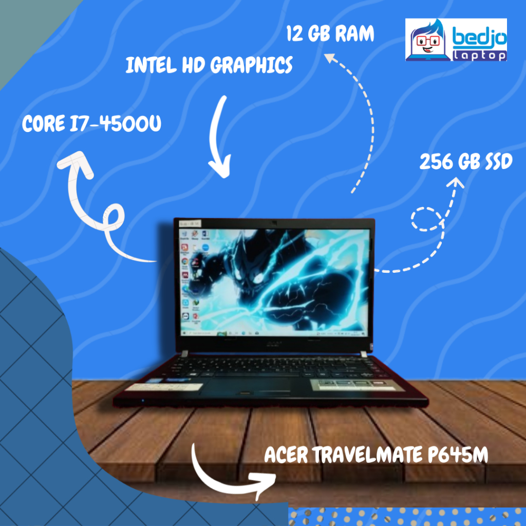 TERLARIS, ACER TRAVELMATE P645M, CORE I7-4500U, KD BRG 7878, Laptop Acer Murah, Laptop Acer Second