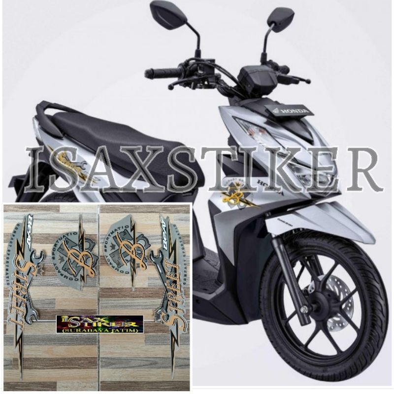 striping original Honda beat street silver tahun 2020 2021