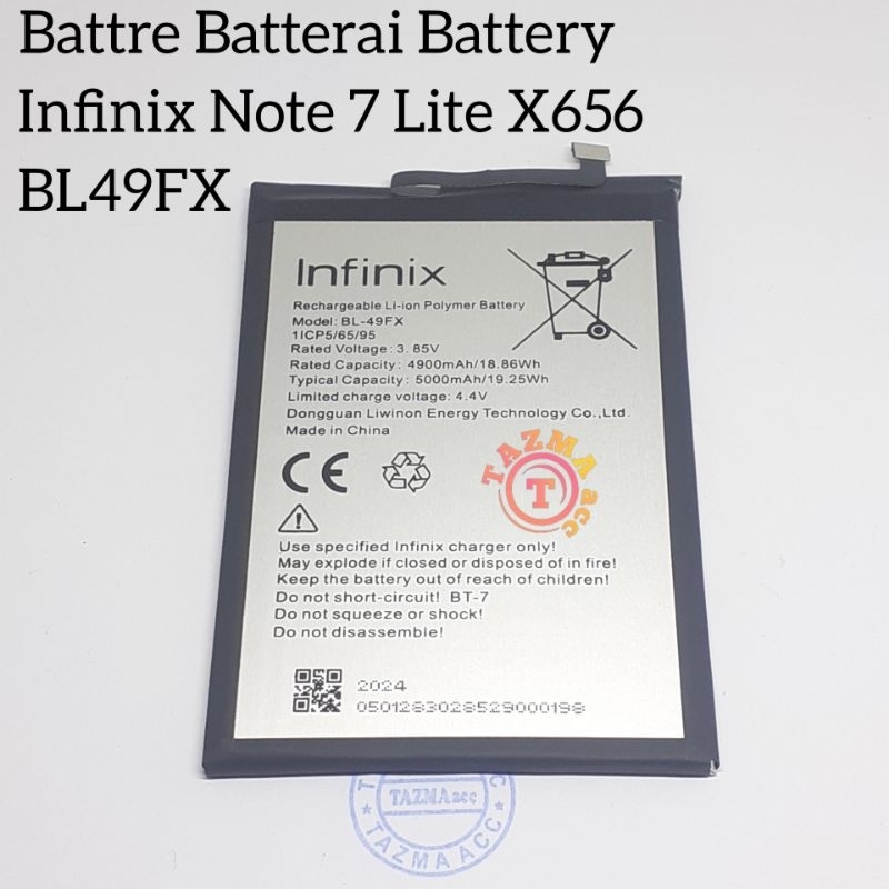 Batre Infinix Note 7 Lite X656 BL-49FX Battre Batterai Battery BL49FX INFINIX NOTE 7 LITE