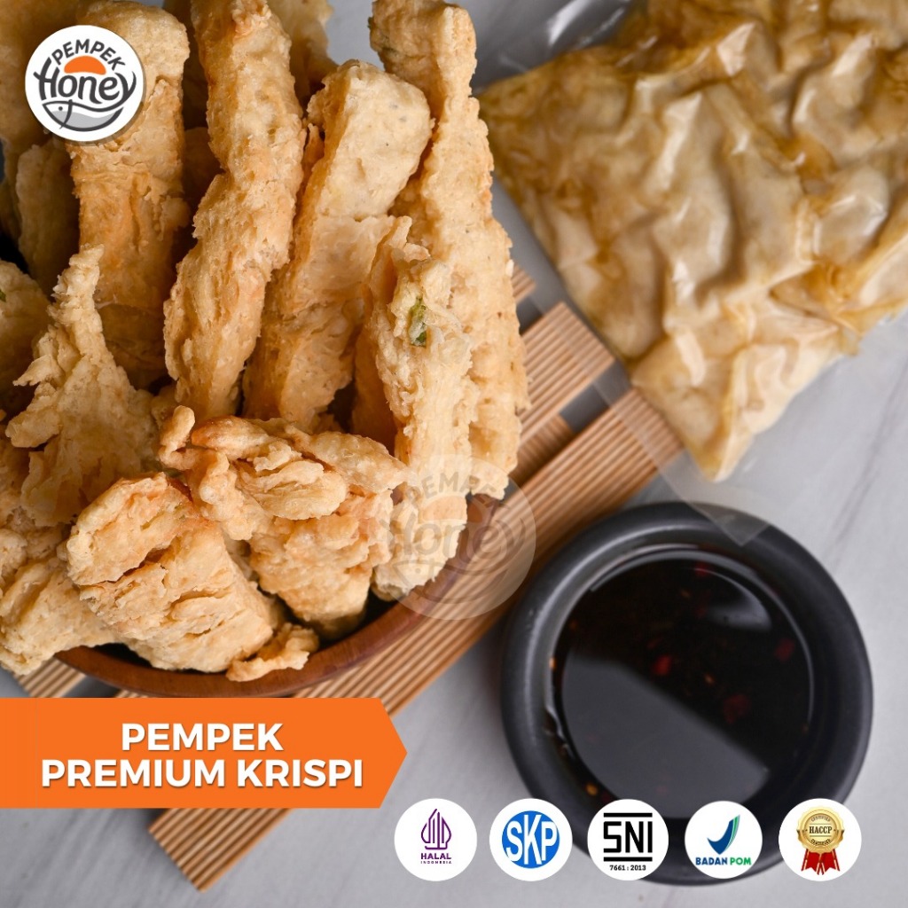 

Pempek Honey Krispi Premium. Untuk 3 -4 Orang Ikan Tenggiri Super, Tanpa Penguat Rasa